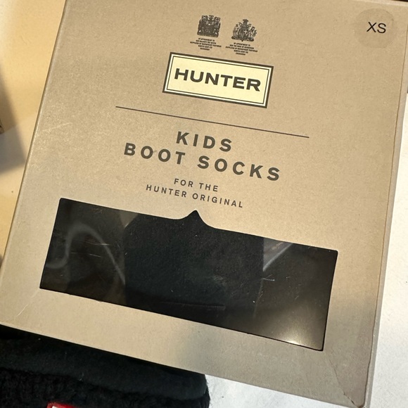 Hunter kids socks rubberized logo patch at rolled cuffs. Size XS (2 pairs ) - Picture 4 of 12